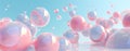 fluid geometry.Many 3d renderings of colorful balls flying in the air