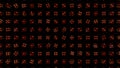 Many scarlet and yellow gaming dices bg - abstract 3D rendering