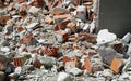 Many debris and bricks Royalty Free Stock Photo