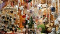 Many decorations at the famous christmas market of Salzburg in Austria