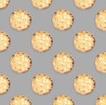 Many delicious cheese pizzas on light grey background, flat lay. Seamless pattern design