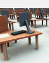 Many Desks With Chairs 4 Royalty Free Stock Photo