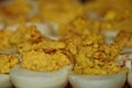 Many Deviled Eggs Paprika Royalty Free Stock Photo