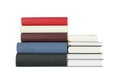 Many different books stacked on white background Royalty Free Stock Photo