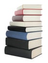 Many different books stacked on white background Royalty Free Stock Photo