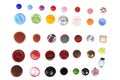 Many different buttons isolated