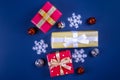 Many different christmas and new years presents in colorful wrapping Royalty Free Stock Photo