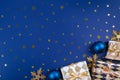 Many different christmas and new years presents in colorful wrapping Royalty Free Stock Photo