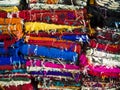 Carpets on a moroccan bazar Royalty Free Stock Photo