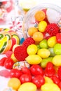 Many different colorful candies and chewing gum Royalty Free Stock Photo