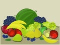 Many different fruits Royalty Free Stock Photo