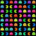 Many different Pacman icons Royalty Free Stock Photo