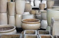 Many different plant pots up for sale