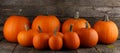 Many different ripe pumpkins Royalty Free Stock Photo