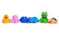 Many different toys of rubber animals Royalty Free Stock Photo