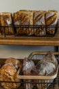Many different types of bread in a Finnish bakery