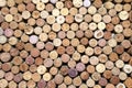 Many different used wine corks in the background Royalty Free Stock Photo