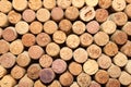 Many different used wine corks in the background Royalty Free Stock Photo