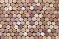 different used wine corks in the background close Royalty Free Stock Photo