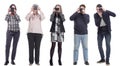 Many Double Twelve Group paparazzi photographers with cameras Royalty Free Stock Photo