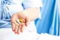 many drug therapy in the patient`s hand