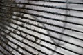 Dust and grime stick on the fan cover waiting for cleaning. Royalty Free Stock Photo