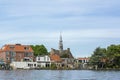 Many dutch houses along the river in Zaanse Schans Royalty Free Stock Photo