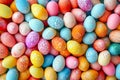 Many Easter eggs as a background, top view. Easter concept Royalty Free Stock Photo
