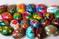 Many Easter eggs, different colors