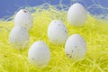 Many easter Eggs on grass Royalty Free Stock Photo