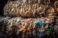 many empty plastic bottles, waste recycling concept. Royalty Free Stock Photo