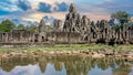 The many face temple of Bayon at the Angkor Wat site in Cambodia Royalty Free Stock Photo