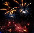 Many Fireworks Exploding in a Independance Day Celebration Royalty Free Stock Photo