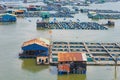 Many fish breeding farms, Vietnam Royalty Free Stock Photo