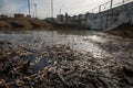 Many fish fry died in the city pond from poor environmental and weather conditions