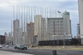 Many flagpoles along el Malecon Havana Royalty Free Stock Photo