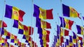 Many flags of Andorra Royalty Free Stock Photo