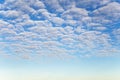 Many fluffy white clouds against blue sky background Royalty Free Stock Photo