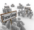 Many Focus Groups People Meeting Signs Niche Customers Royalty Free Stock Photo