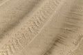 Many footprints in sand Element to use as background or texture Royalty Free Stock Photo