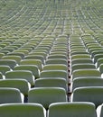 many free places without people on the bleachers in the empty st