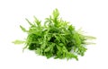 Many fresh arugula leaves isolated on white Royalty Free Stock Photo
