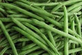 Many fresh green beans as background, closeup Royalty Free Stock Photo