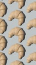 many frozen croissants bagels pattern