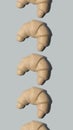 many frozen croissants bagels pattern