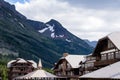 Many Glacier Hotel in Glacier National Park Royalty Free Stock Photo