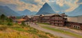 Many Glacier Hotel Glacier National Park Royalty Free Stock Photo