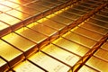 Many Gold bars or Ingot 3d illustration Royalty Free Stock Photo