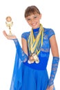 Many gold, silver, and bronze medals Royalty Free Stock Photo