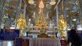 Many golden Buddha images Royalty Free Stock Photo